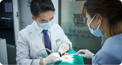 발치 즉시, 임시치아 완료